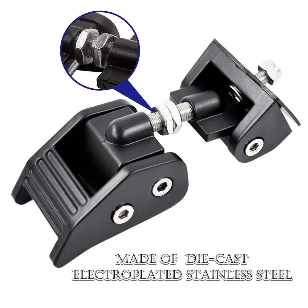 JLLOM Premium Hood Latch Lock Catch Set for Jeep Wrangler JK 07-18 - Reliable Protection and Peace of Mind
