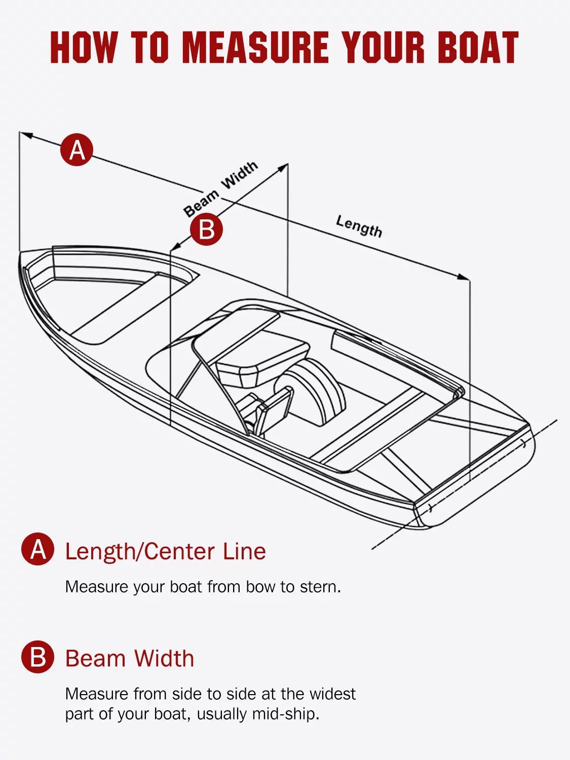 AngLink 17 - 19 ft Waterproof Vessel Wrap - 600D Heavy Duty Polyester Oxford Bass Runabout Craft Shield Resilient and Tear Proof, All Condition Protection Fits V-Hull, TRI-Hull, Pro-Style | Beige