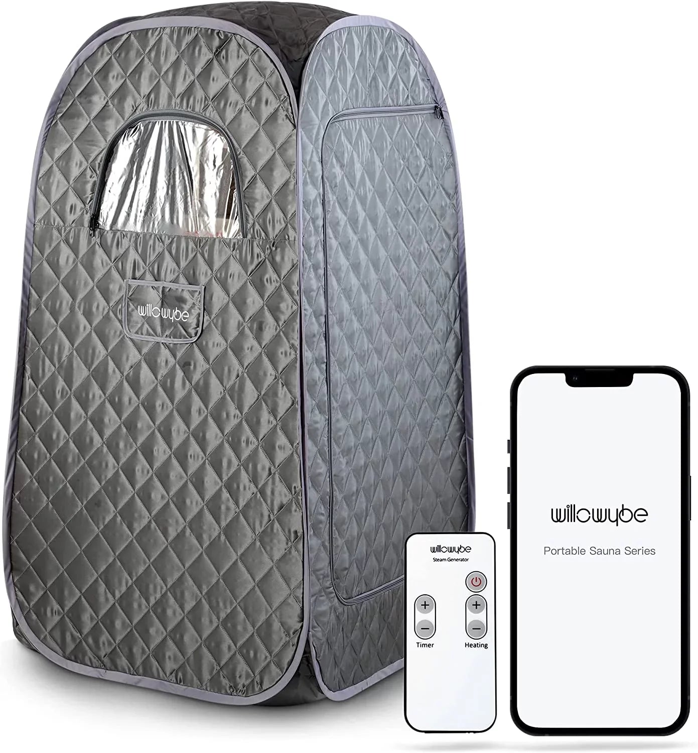 Full Size Portable Steam Sauna, Personal Home Spa with Bluetooth and Infrared Control, Steamer, Boby Tent, Foldable Chair, Portable Sauna for Home