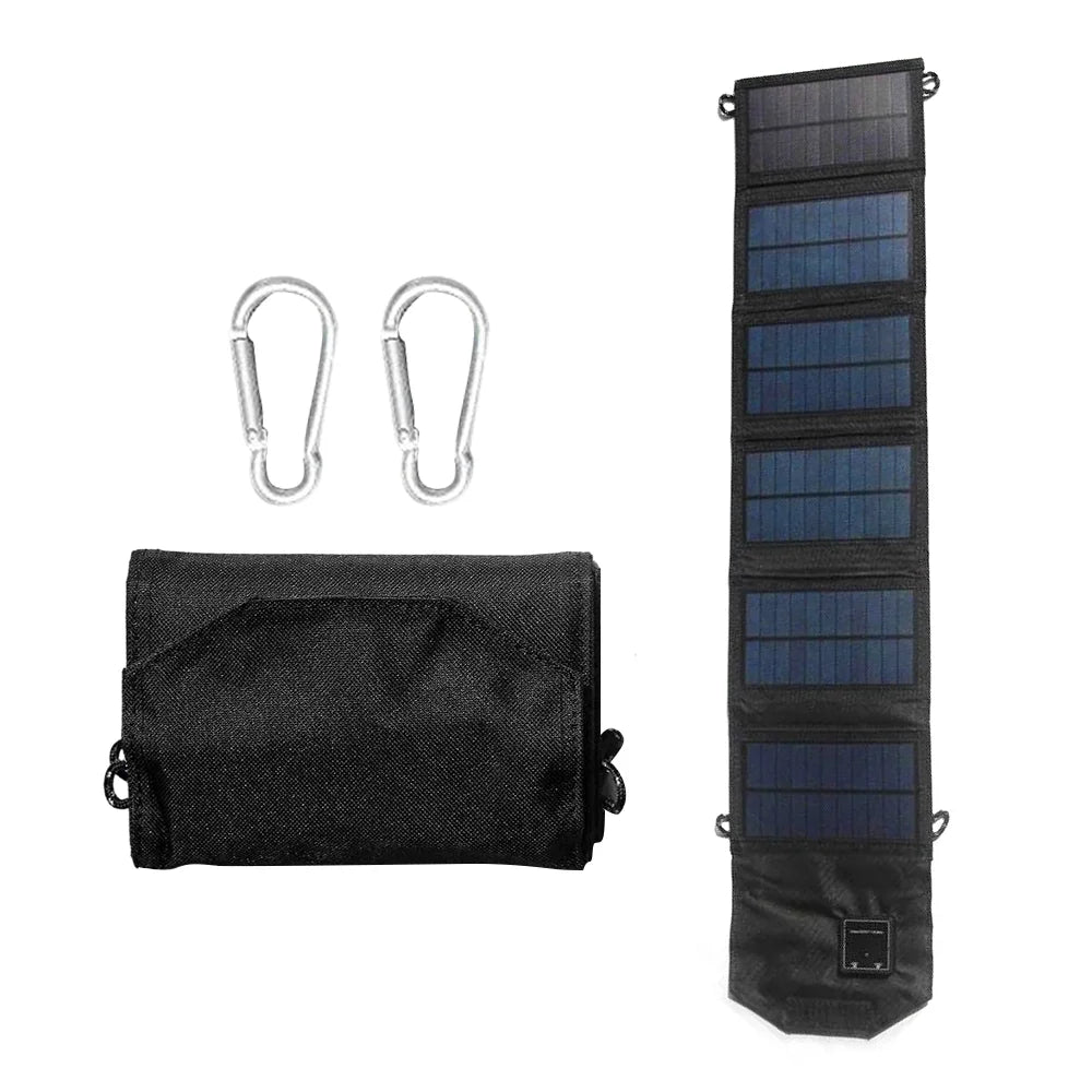 OWSOO 12W Foldable Solar Panel , Dual USB Recharger for Camping Travel