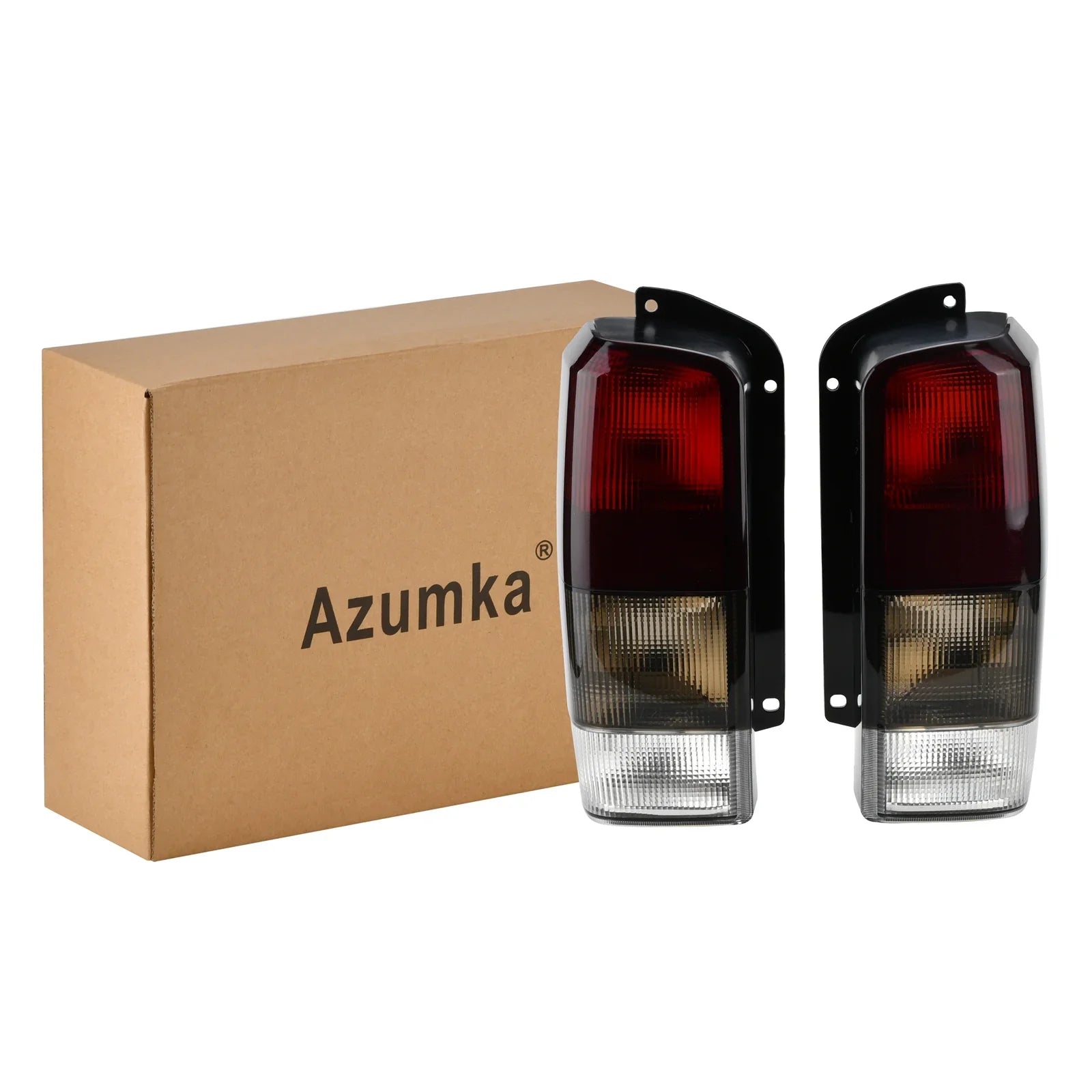 Fits for Jeep 97-01 XJ Tail Lights Red/black Smoke Lens Rear Tail Lamps Set(Left + Fitting with 1997-2001 Cherokee XJ