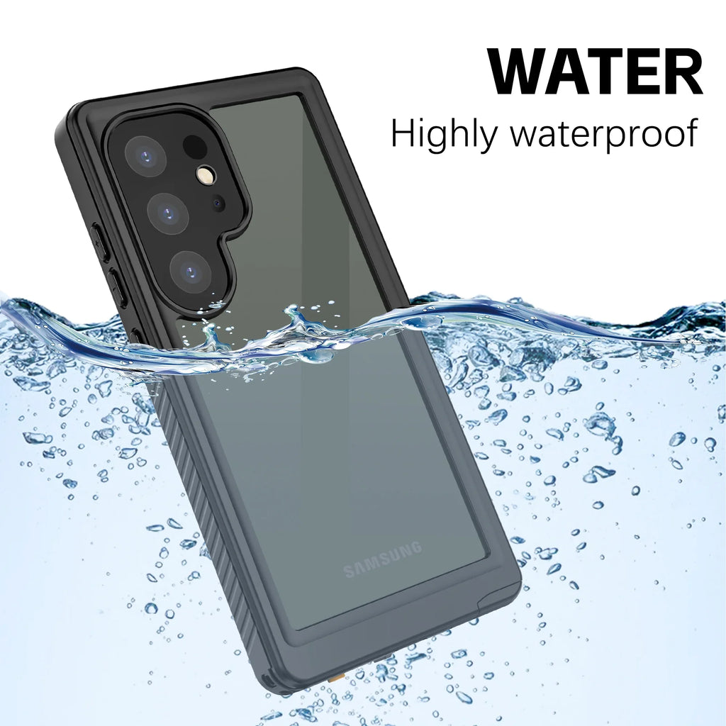 Cowithday Waterproof Case for Samsung Galaxy S24 Ultra 5G Phone 2024, with Screen Protector 360° Full Body Heavy Duty Military Protection Shockproof IP68 Underwater Wrap for Galaxy S24 Ultra, Black