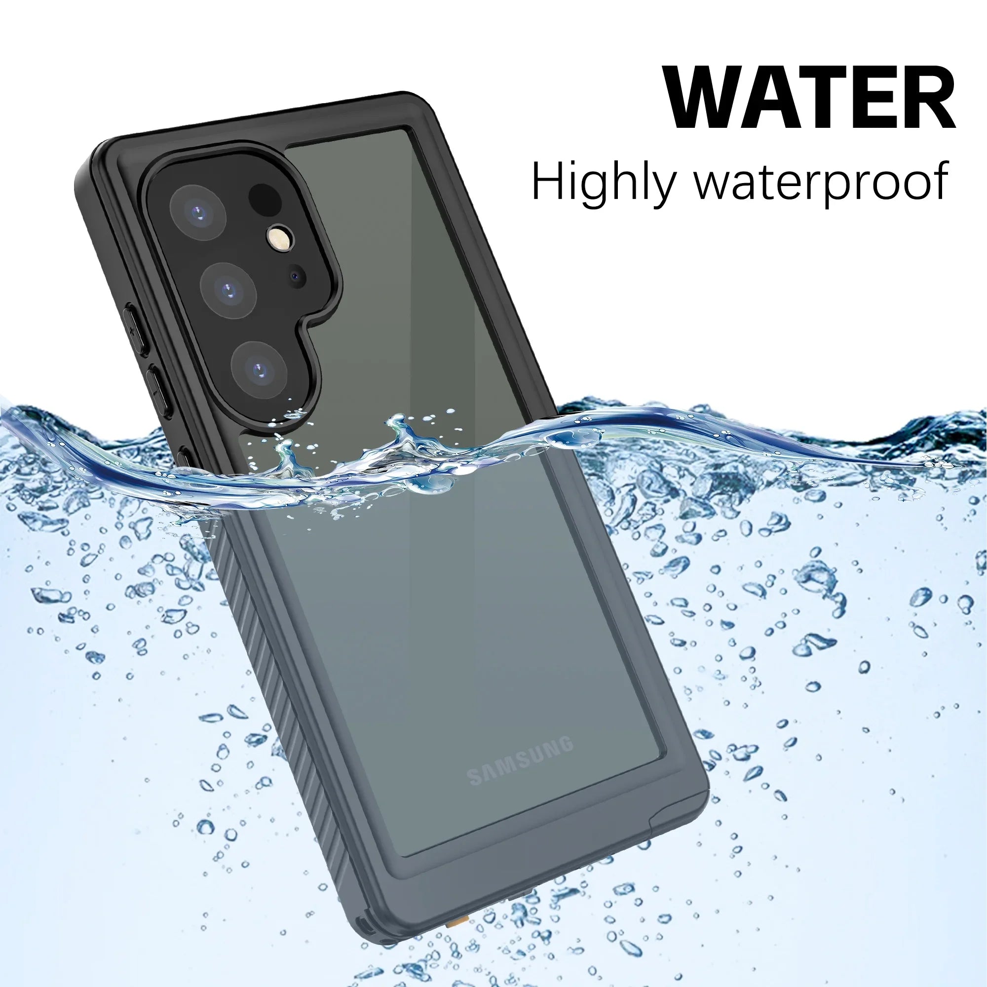 Cowithday Waterproof Case for Samsung Galaxy S24 Ultra 5G Phone 2024, with Screen Protector 360° Full Body Heavy Duty Military Protection Shockproof IP68 Underwater Wrap for Galaxy S24 Ultra, Black