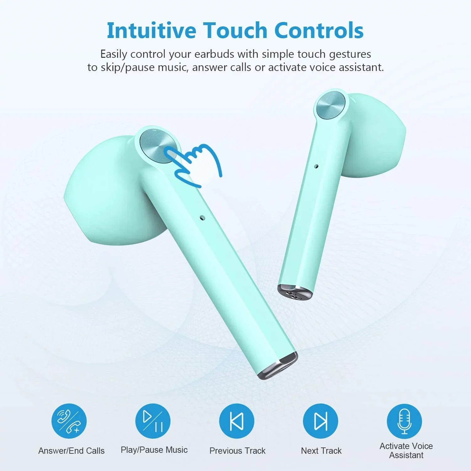 Wireless TWS Earphones for Google Pixel 7/Pro/6a/6/Pro Phones - Earbuds Headphones True Stereo Headset Hands-free Mic Charging Case Matching With Pixel 7/Pro/6a/6/Pro Models