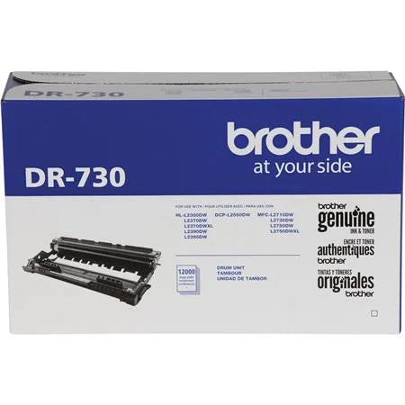 Brother Genuine Drum Unit, DR730, Yields Up to 12,000 Pages, Black