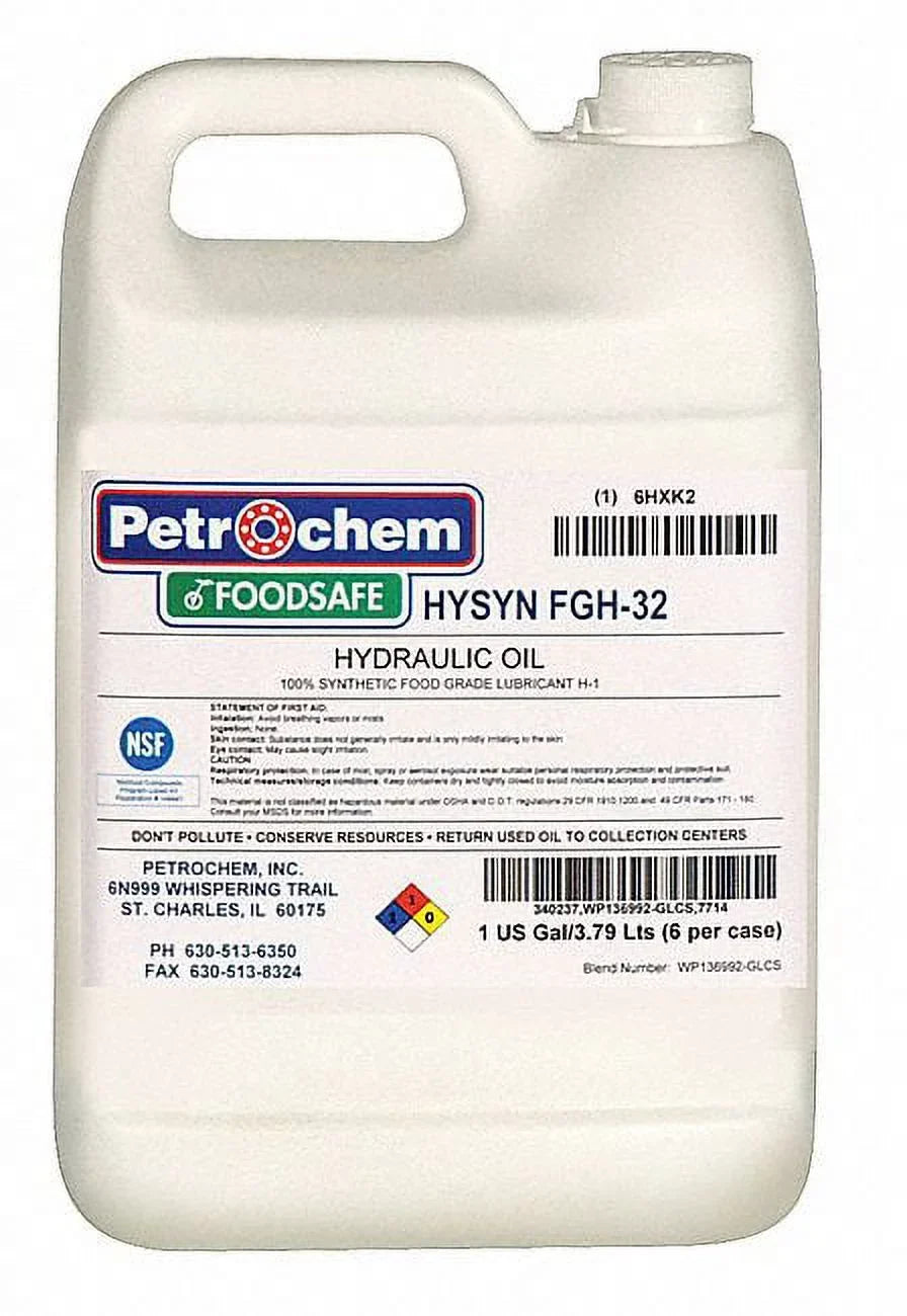Petrochem Syn Hydraulic Oil,Food Grade,1gal,ISO 32 HYSN FGH-32-001
