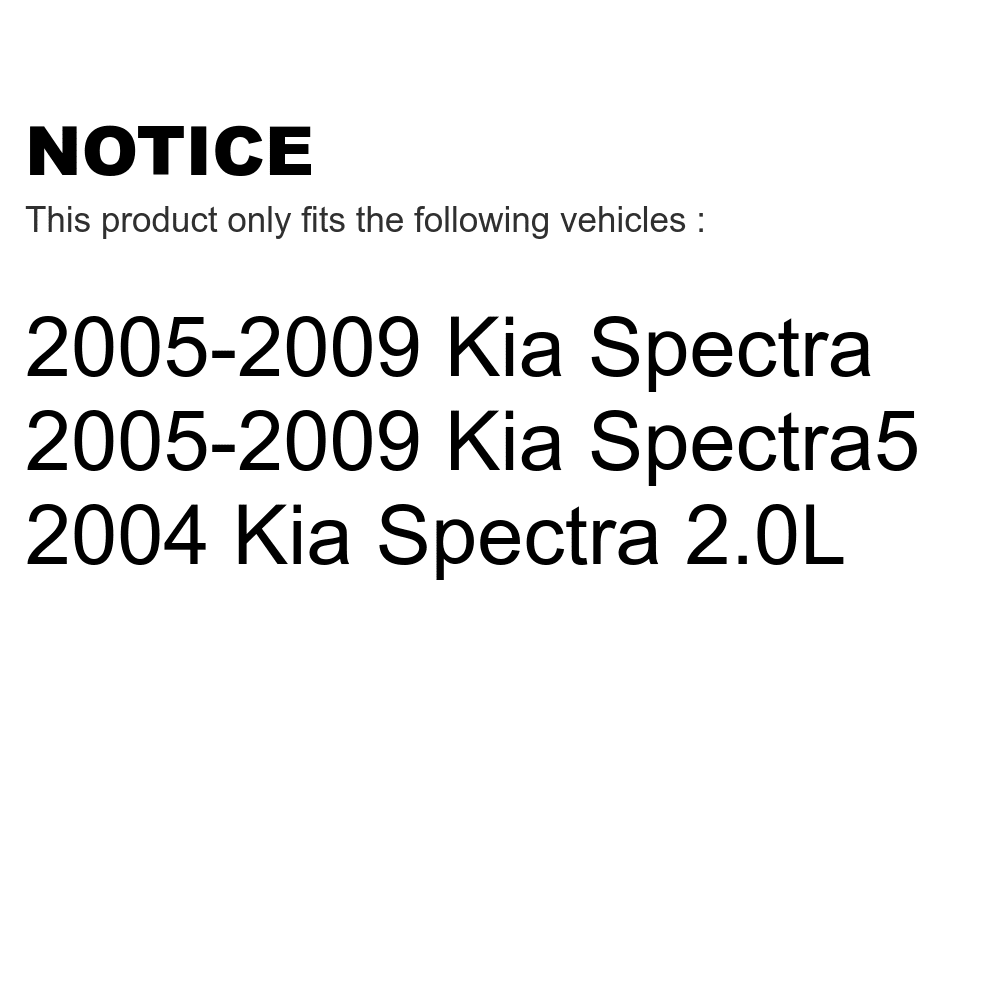 Transit Auto - Rear Coated Disc Brake Rotors And Ceramic Pads Kit For Kia Spectra Spectra5 KGC-101626