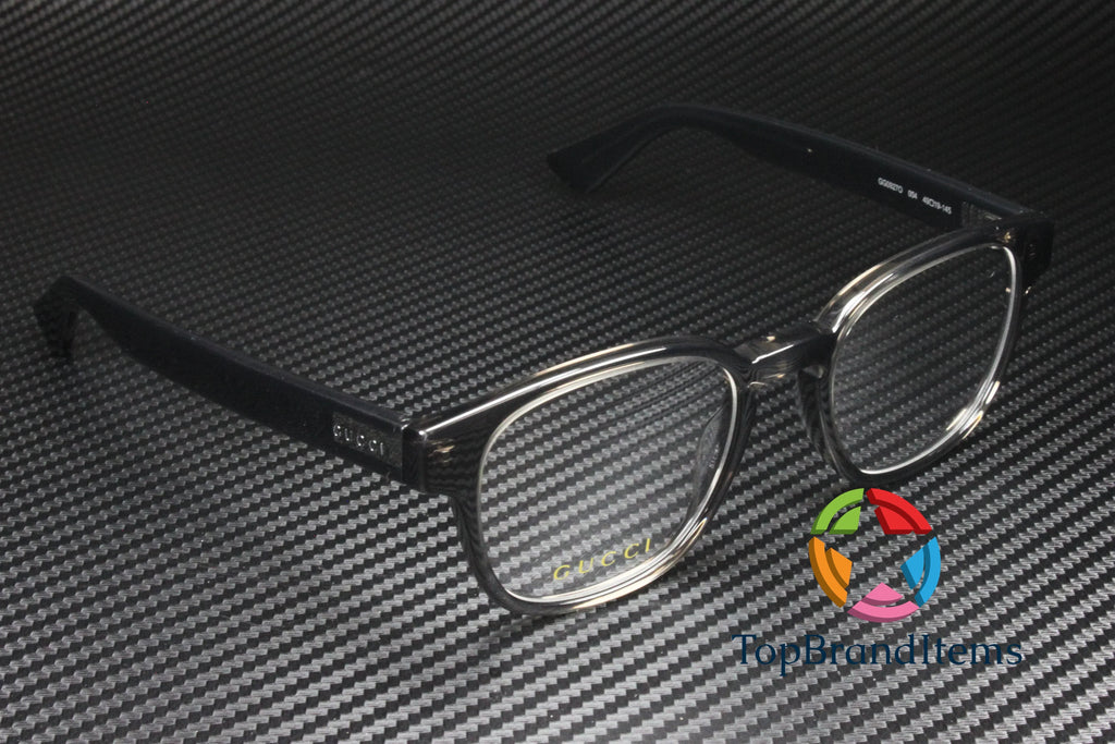 GUCCI GG0927O 004 Rectangular Square Grey Shiny Demo Lens 49 mm Men's Eyeglasses