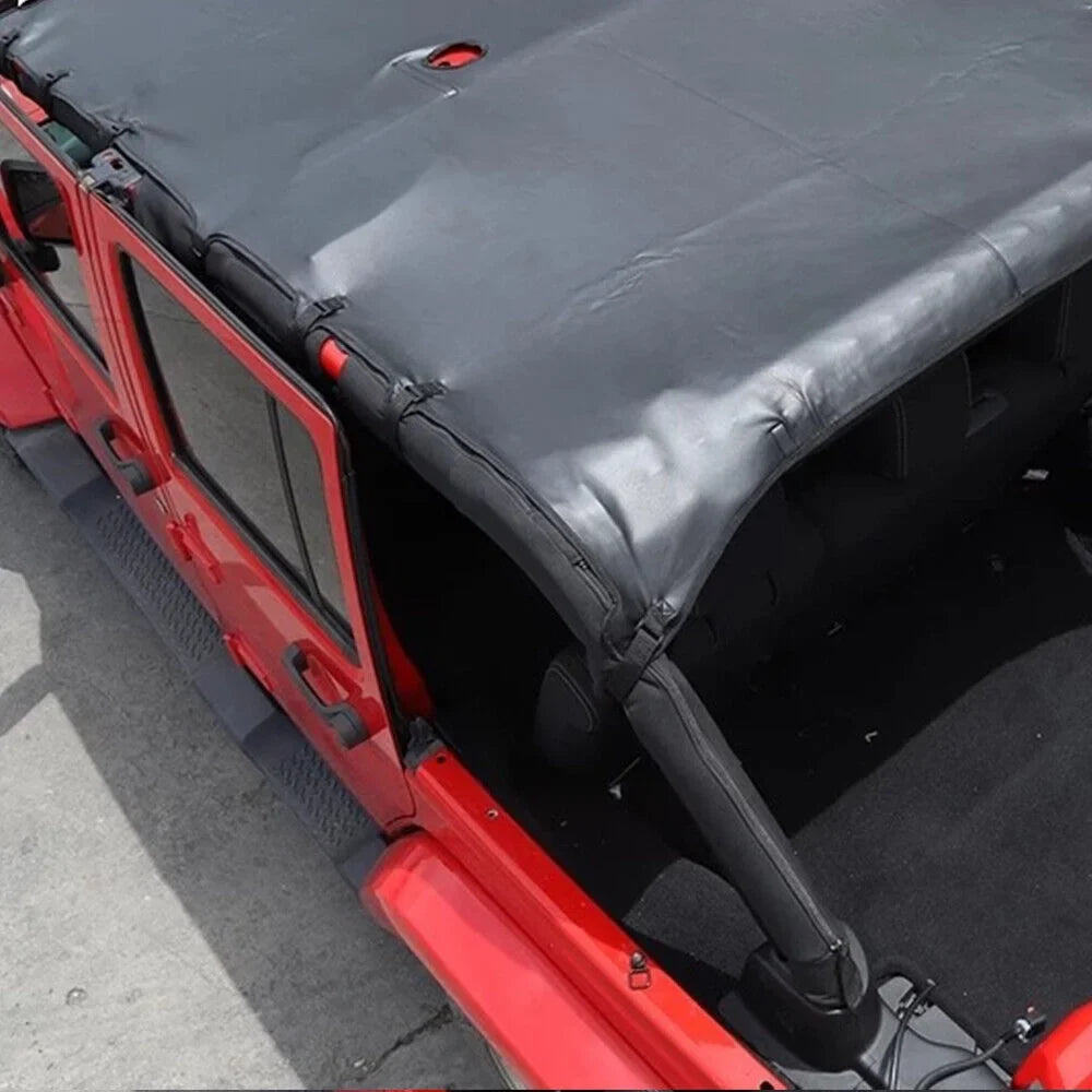 Paddsun For Jeep Wrangler JK JKU 07-2018 Waterproof Leather Sunshade Top Roof Coating