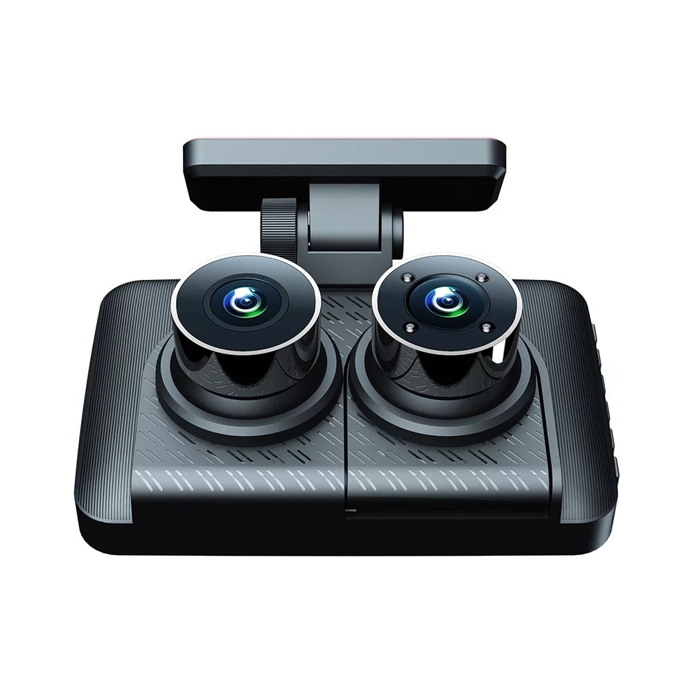 Shinysix Dash Cam Front and Rear Inside 3 Cameras 1080+720+480P 4in Car Rearview Mirror Car Video Recording Camcorder Night Vision Car Camera Recorder Auto Safety Driving Recorder