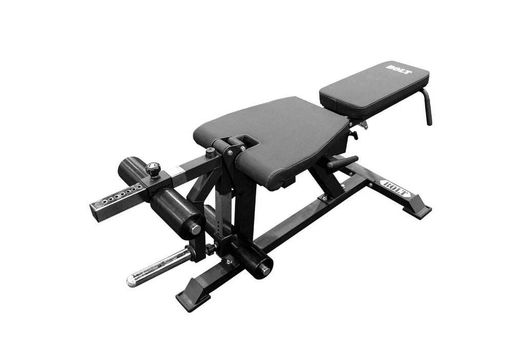 Bolt Fitness Raider Plate Loaded Leg Extension Prone Leg Curl Combo Fitness Home Gym Multi use Bench