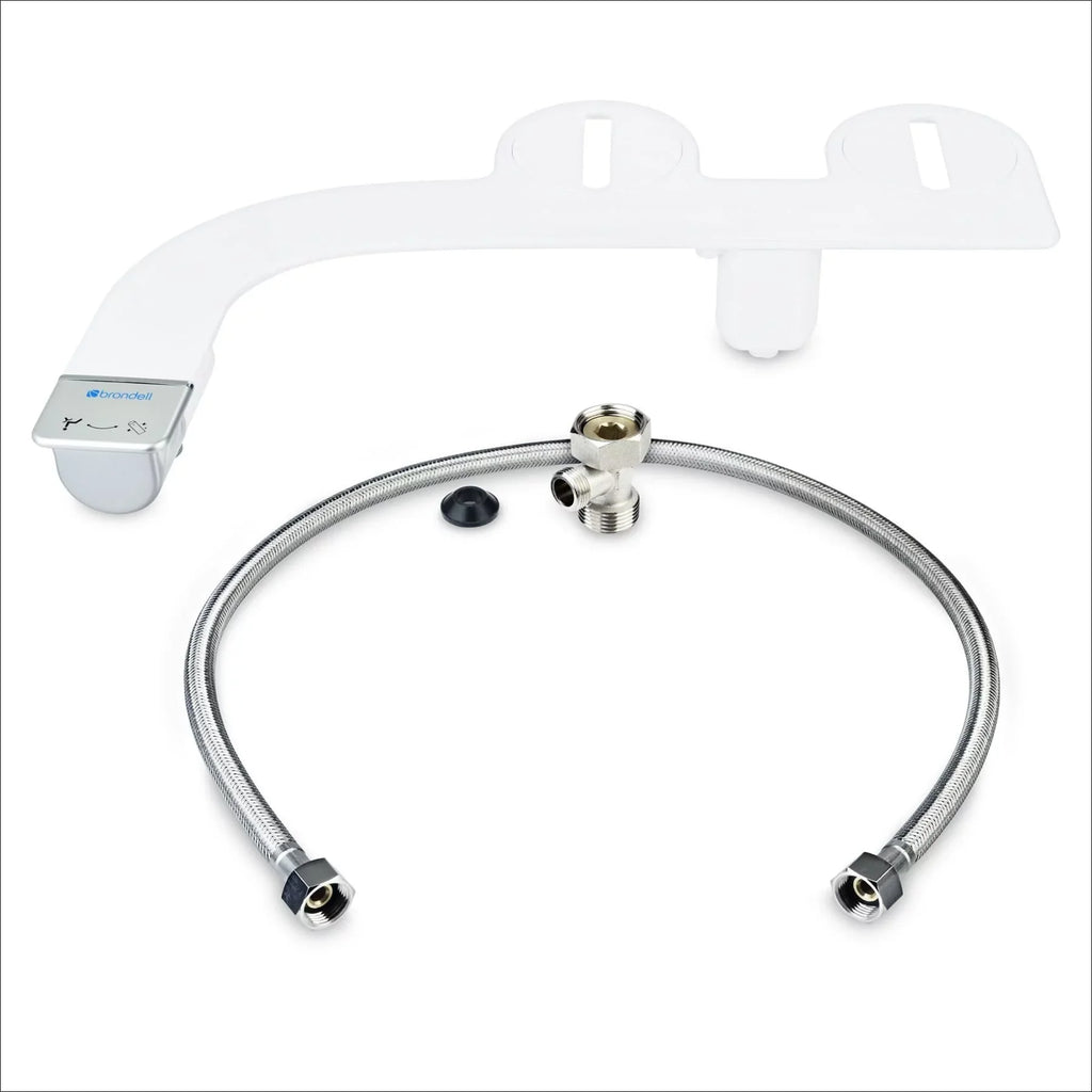 Brondell Thinline Simplespa SS-150 Non-Electric Bidet Attachment with Single Nozzle in White