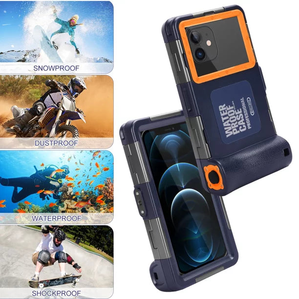 UrbanX Professional [15m/50ft] Swimming Diving Surfing Snorkeling Photo Video Waterproof Protective Case Underwater Housing for Oppo Reno Z And all Phones Up to 6.9 Inch LCD with Lanyard