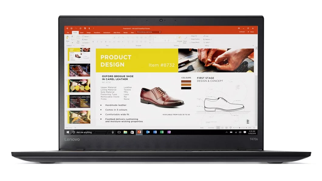 Lenovo ThinkPad T470s Touch Windows 10 Pro Laptop - i7-7600U, 20GB RAM, 500GB SSD, 14" IPS FHD (1920x1080) Matte Touchscreen, Fingerprint Reader, Smart Card Reader, Black Color