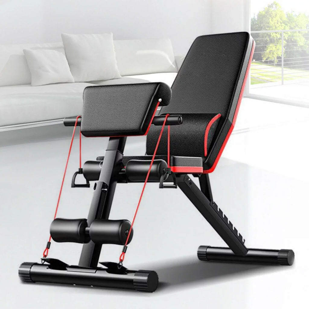 TOOL1SHOoo Foldable Adjustable Weight Bench Incline Decline Exercise for Full Body Workout Home Gym with Fast Folding