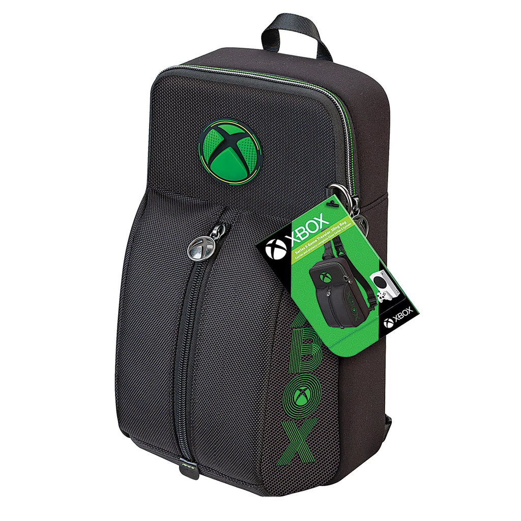 RDS Black-Green, XBOX Series S Video Game Traveler Carrying Case Sling Bag