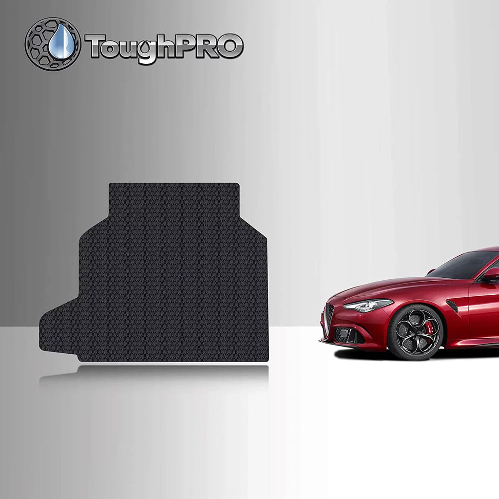 TOUGHPRO Cargo/Trunk Mat Accessories Matching with Alfa Romeo Giulia - All Condition - Heavy Duty - Custom Fit - (Made in USA) - 2021