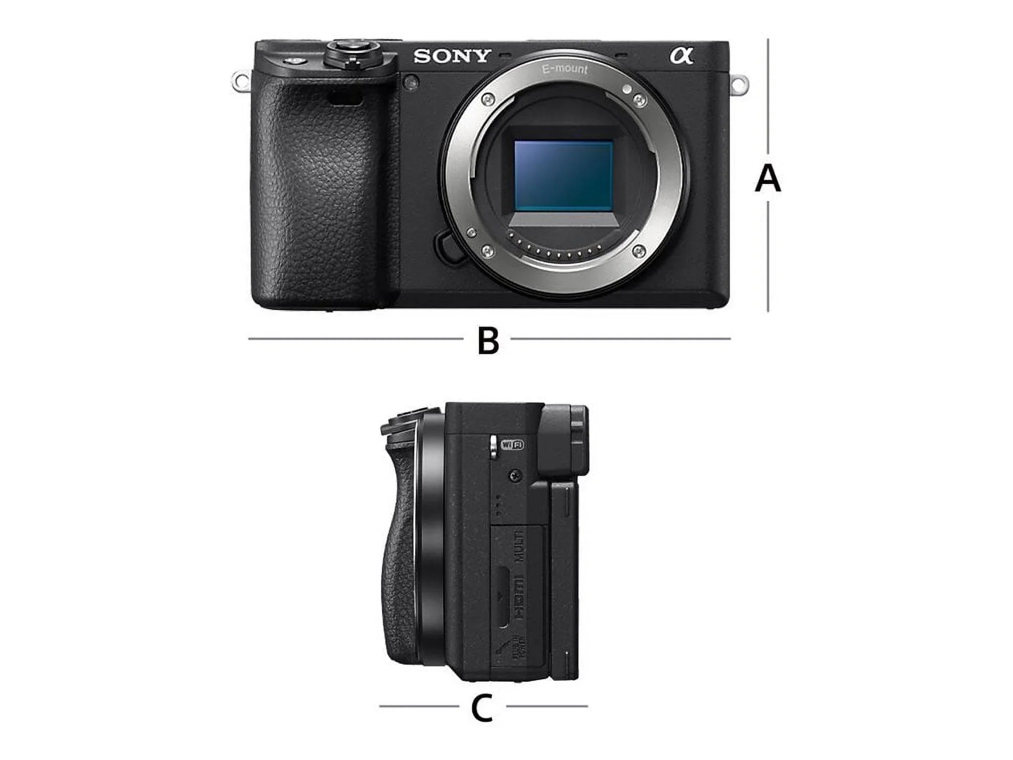 Sony a6400 ILCE-6400L - Digital camera - mirrorless - 24.2 MP - APS-C - 4K / 30 fps - 3x optical zoom 16-50mm lens - Wi-Fi, NFC, Bluetooth - black
