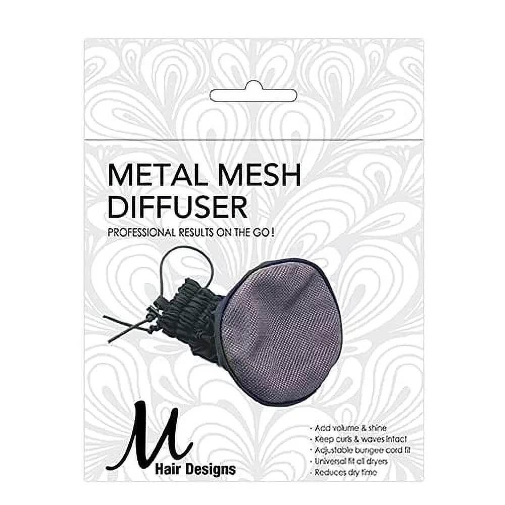 Bundle 2: (1) Turbo Power Twin Turbo 3200 Hair Dryer Black and (1) M Hair Designs Metal Mesh Diffuser