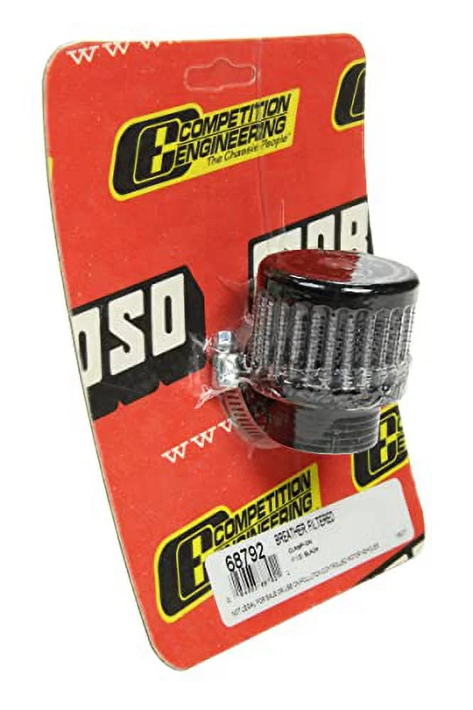 Moroso 68792 Clamp on Valve Coating Breather 1" ID Black