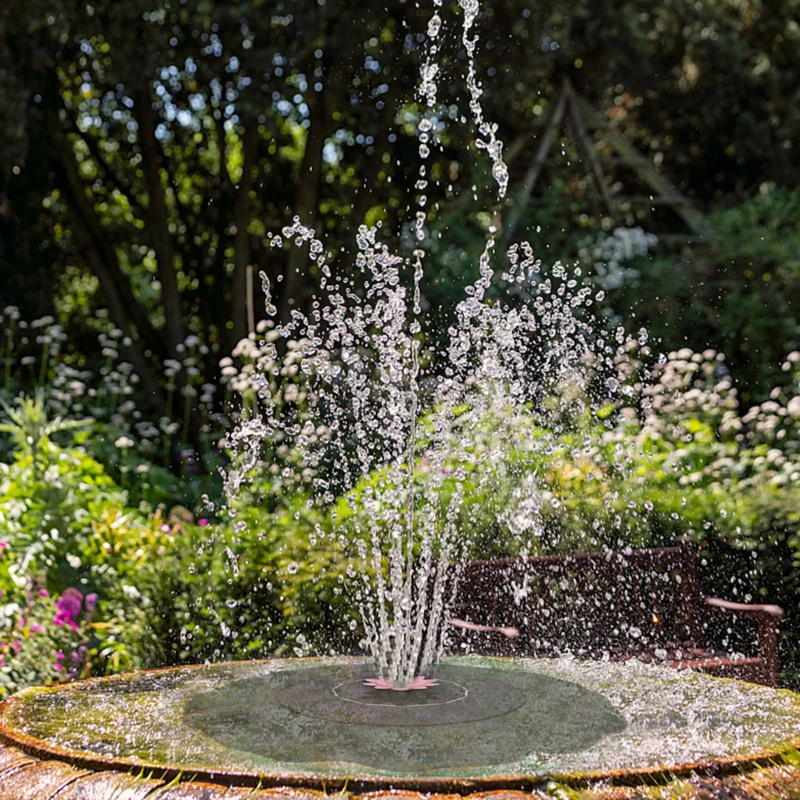 Imitation Sun Flower Solar Fountains For Garden Swimming Pool Pond Motion Controlled Sprinkler