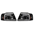 Recon Smoked Black Projector Headlights Kit For 04-08 Ford F150 (264198BKC)