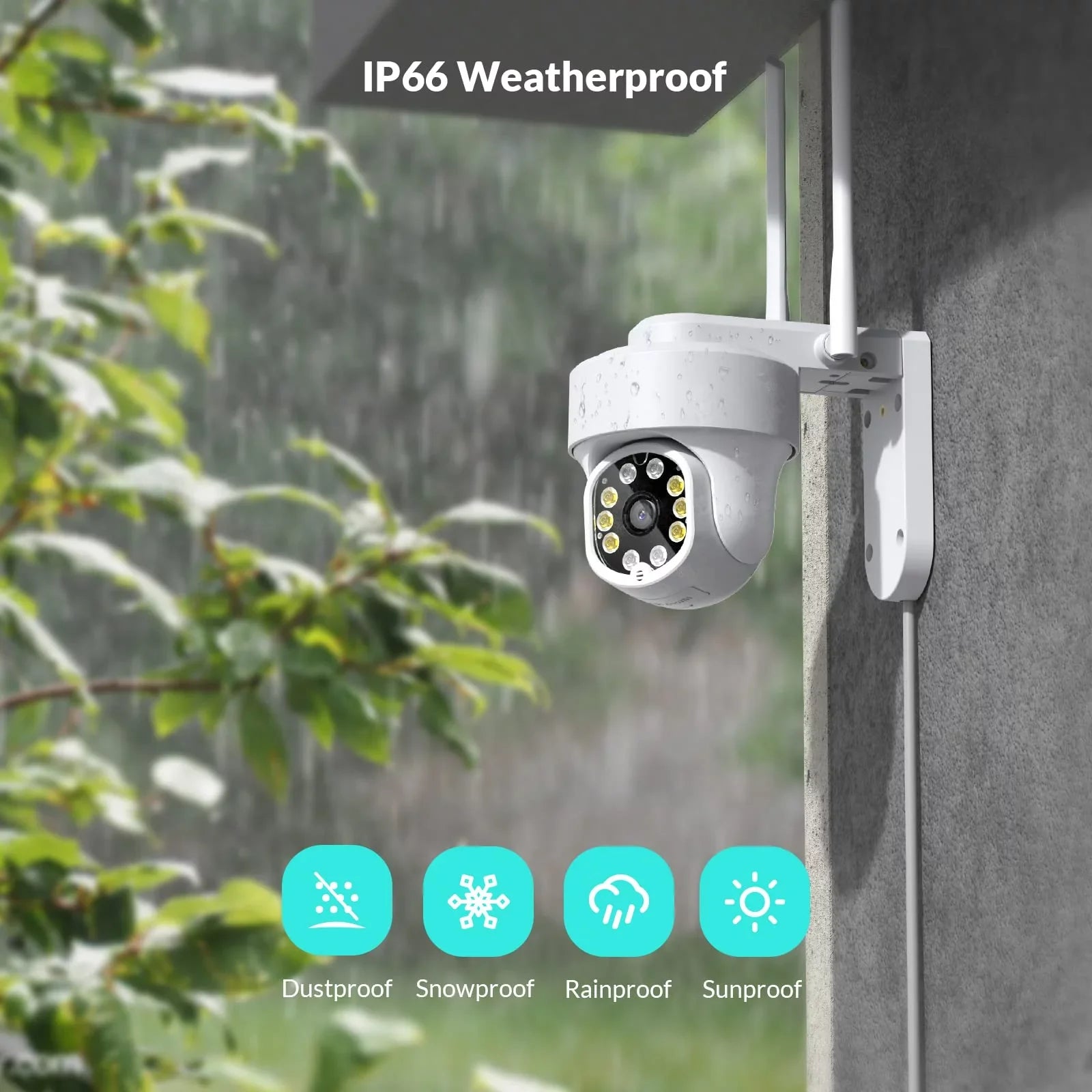 Security Camera Wireless WiFi, Netvue 360° PTZ WiFi Surveillance Cameras for Home Security System – 2.4GHz WiFi Only