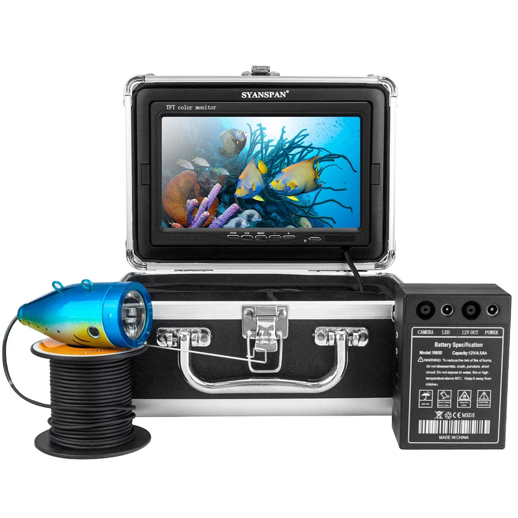 SYANSPAN Underwater Camera,Camera Fish 12 7 Inch 1200tvl Led Lamps 15m 12 White Led 12 Infrared Led Lamps 15m Ice 15m Ice Sea Buzhi Eryue Huiop 1200tvl Under Camera Siuke