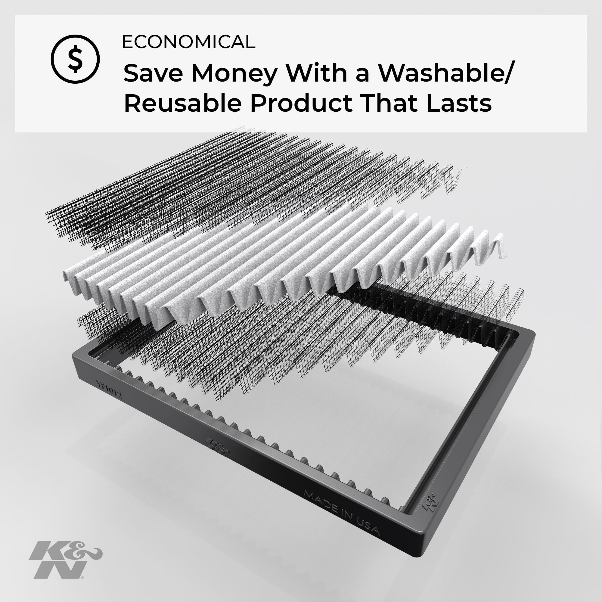 K&N Cabin Air Filter: Washable and Reusable: Designed For Select Freightliner Vehicle Models, VF8000 Fits select: 2003-2005 SPRINTER 2500 SPRINTER, 2005-2021 FREIGHTLINER SPRINTER