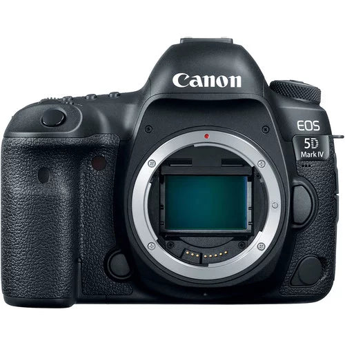Canon EOS 5D Mark IV DSLR Camera w/ EF 50mm STM + 75-300mm + 420-800mm Super Telephoto Lens + LED Always on Light + 128GB Memory, Filters, Case, Tripod + More (34PC Bundle Kit)