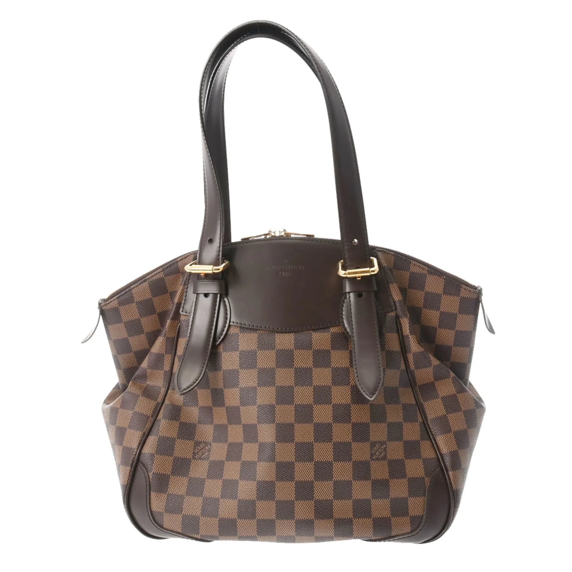 Pre-Owned LOUIS VUITTON Damier Verona MM Ebene N41118 Women's Canvas Shoulder Bag (Good)