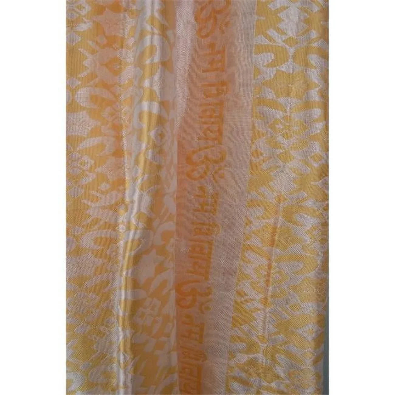 OMSutra OM303006-Gold Hand Woven Renzit Scarf - Gold
