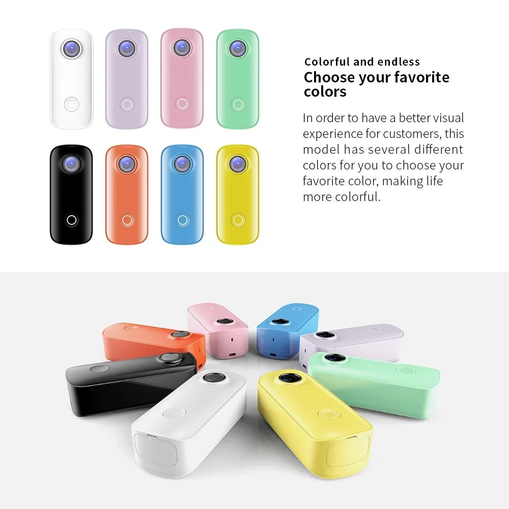 SJCAM C100 Action 1080P30fps Digital Video 30M Waterproof Magnetic Body Built-in Battery WiFi Connection APP Sharing with Waterproof Case Back Clip Lanyard