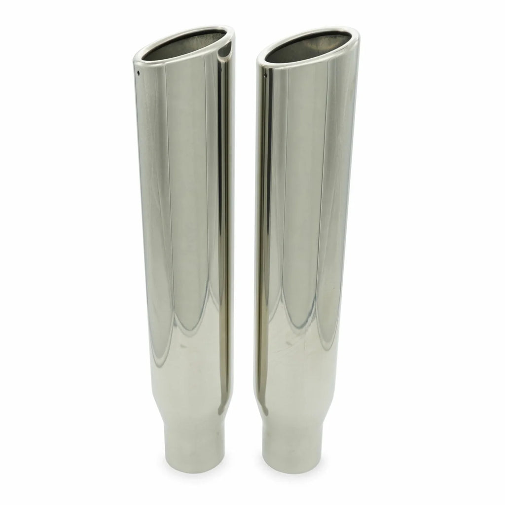 Dual Exhaust Kit 2.5" Flowmaster Super 40 Rear Exit RC Tips 80-86 Ford F-Series