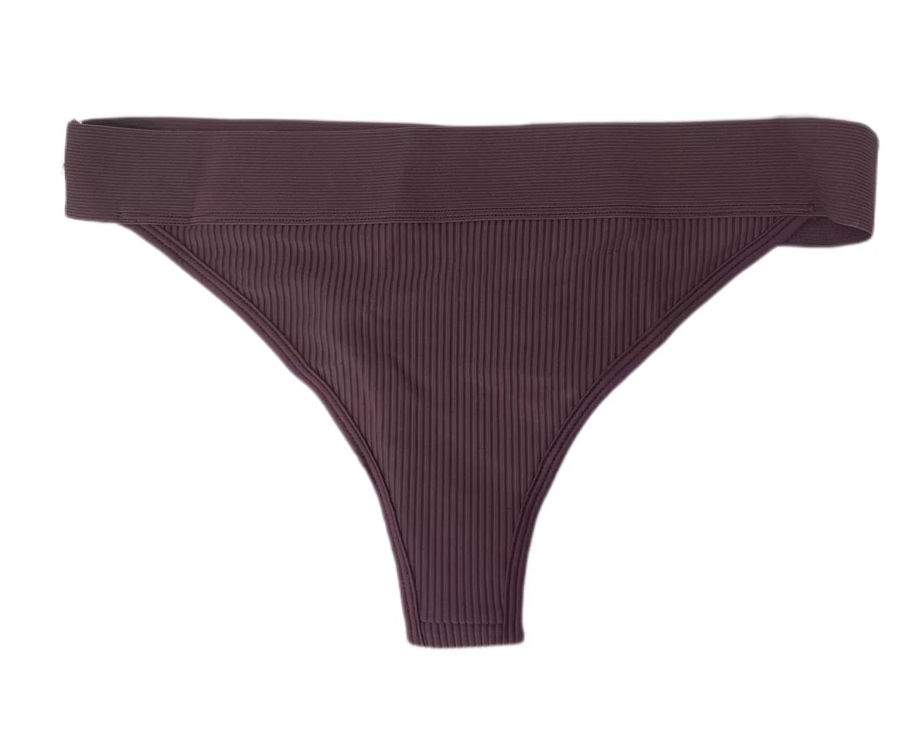 Frankies Women's Drew Ribbed Swim Bottom, Sangria, XS
