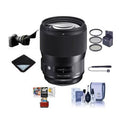 135mm f/1.8 DG HSM ART Lens for Sony E, Black, Bundle with ProOptic 82mm Filter Kit, Flex Lens Shade, Cleaning Kit, Lens Wrap, Lens Cap Tether, Mac Software Kit