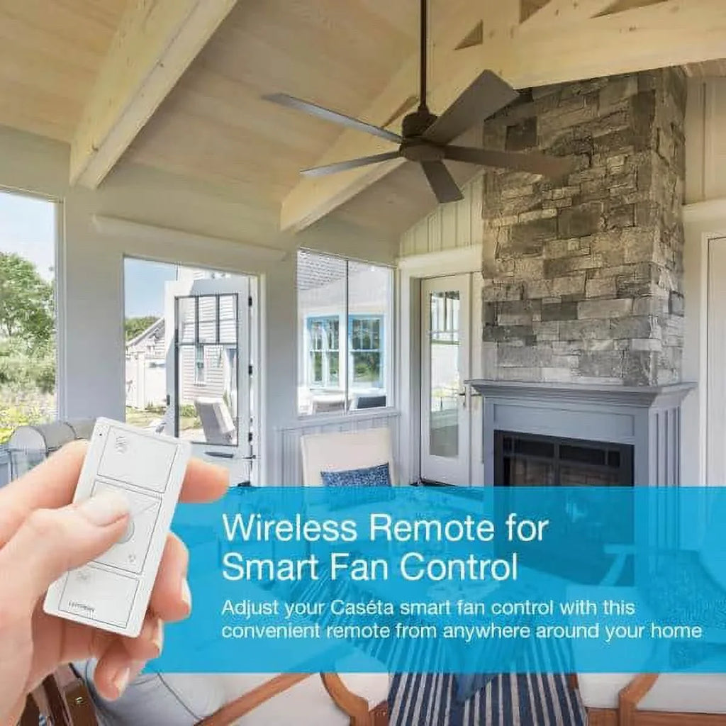 Lutron On/Off Switching Pico Remote for Caseta Smart Home Switch with Wallplate Bracket | PJ2-2B-GWH-L01 | White