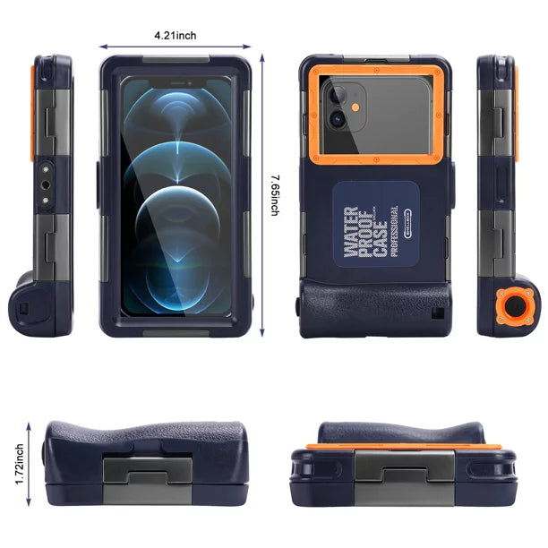 UrbanX Professional [15m/50ft] Swimming Diving Surfing Snorkeling Photo Video Waterproof Protective Case Underwater Housing for Sony Xperia L1 And all Phones Up to 6.9 Inch LCD with Lanyard