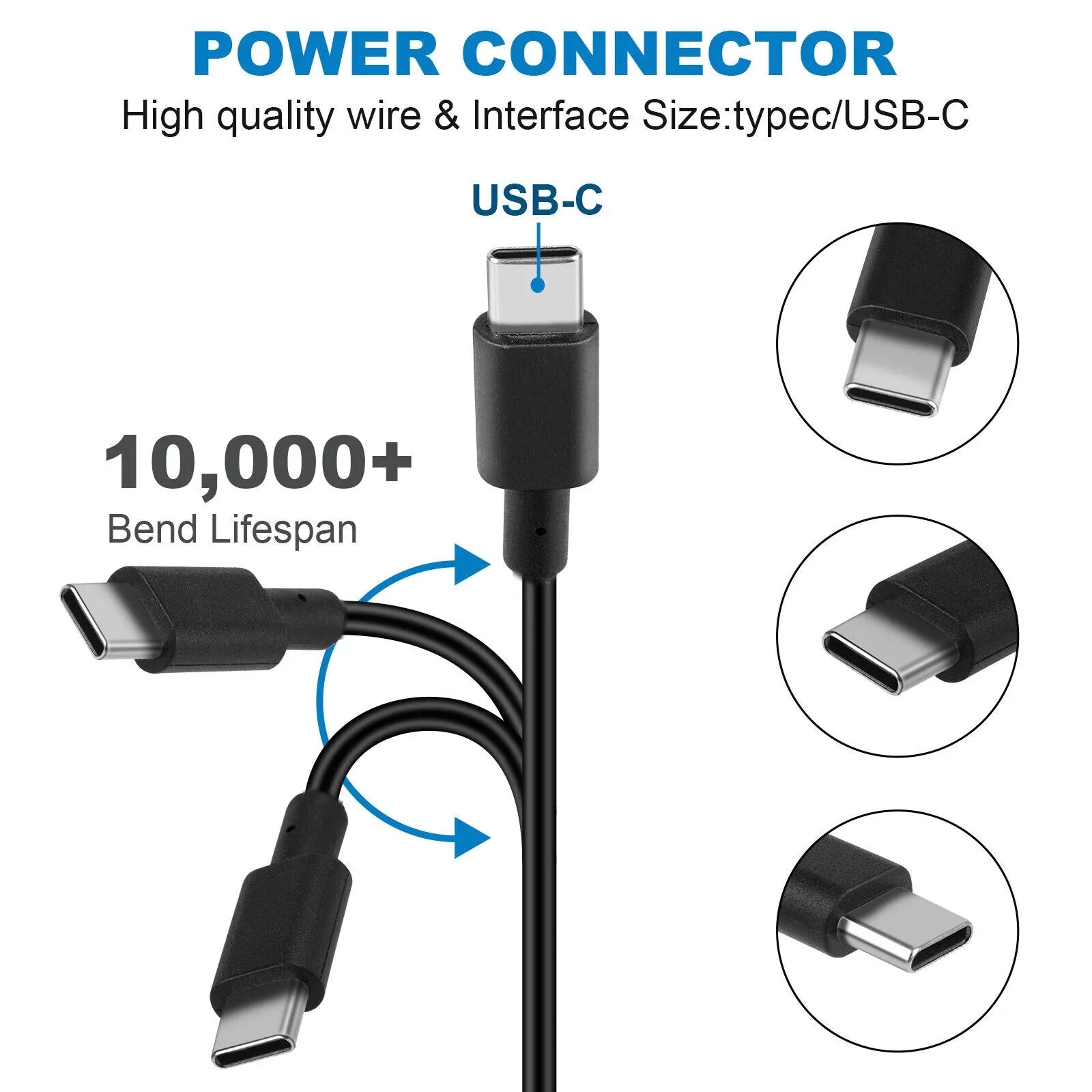 65W USB C AC Adapter Charger for HP L30757-002 L32392-001 L30757-004 L32392-001