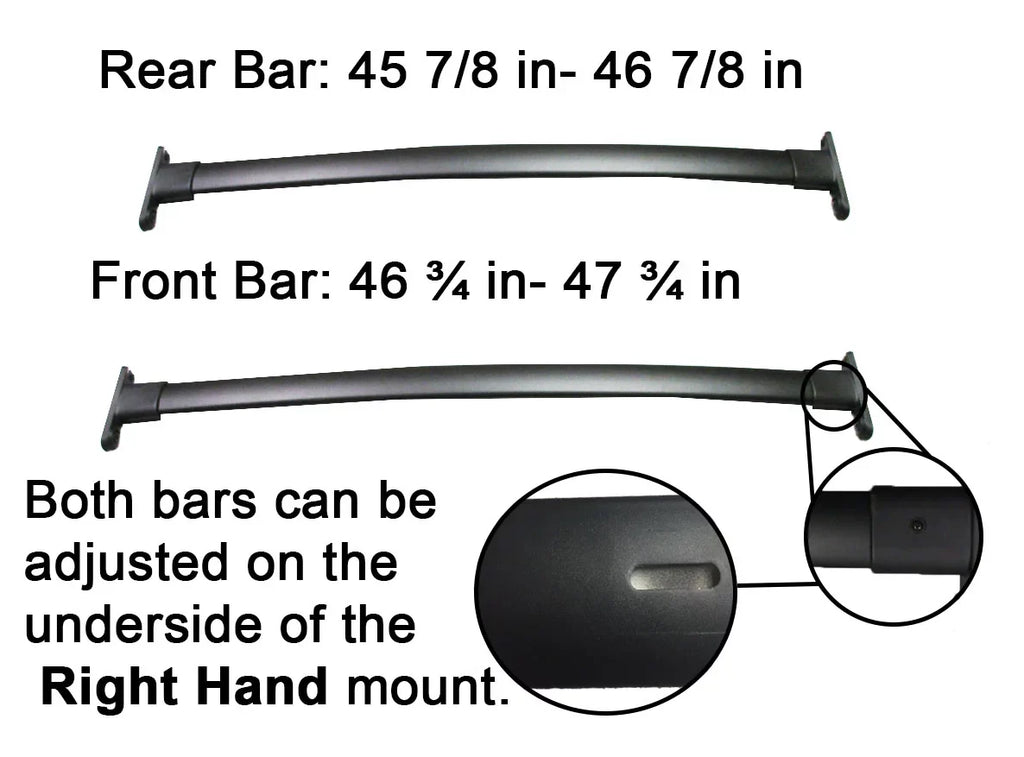 BRIGHTLINES Roof Rack Crossbars Replacement for Ford Explorer 2011-2015 a Set of 2pcs, Black Aluminum Top Cargo Rack
