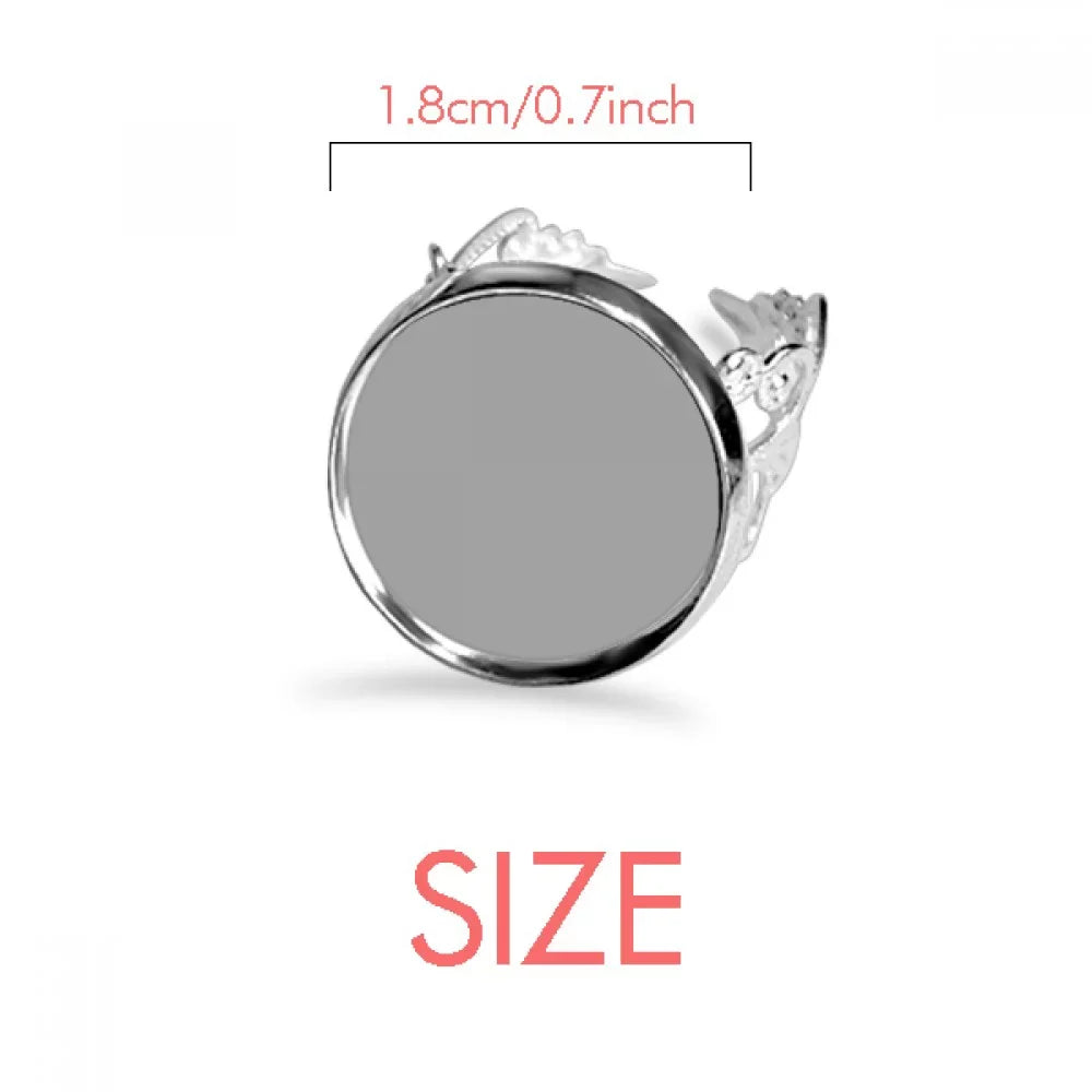 Ocean Stone Beach Sea Picture Ring Adjustable Love Wedding Engagement