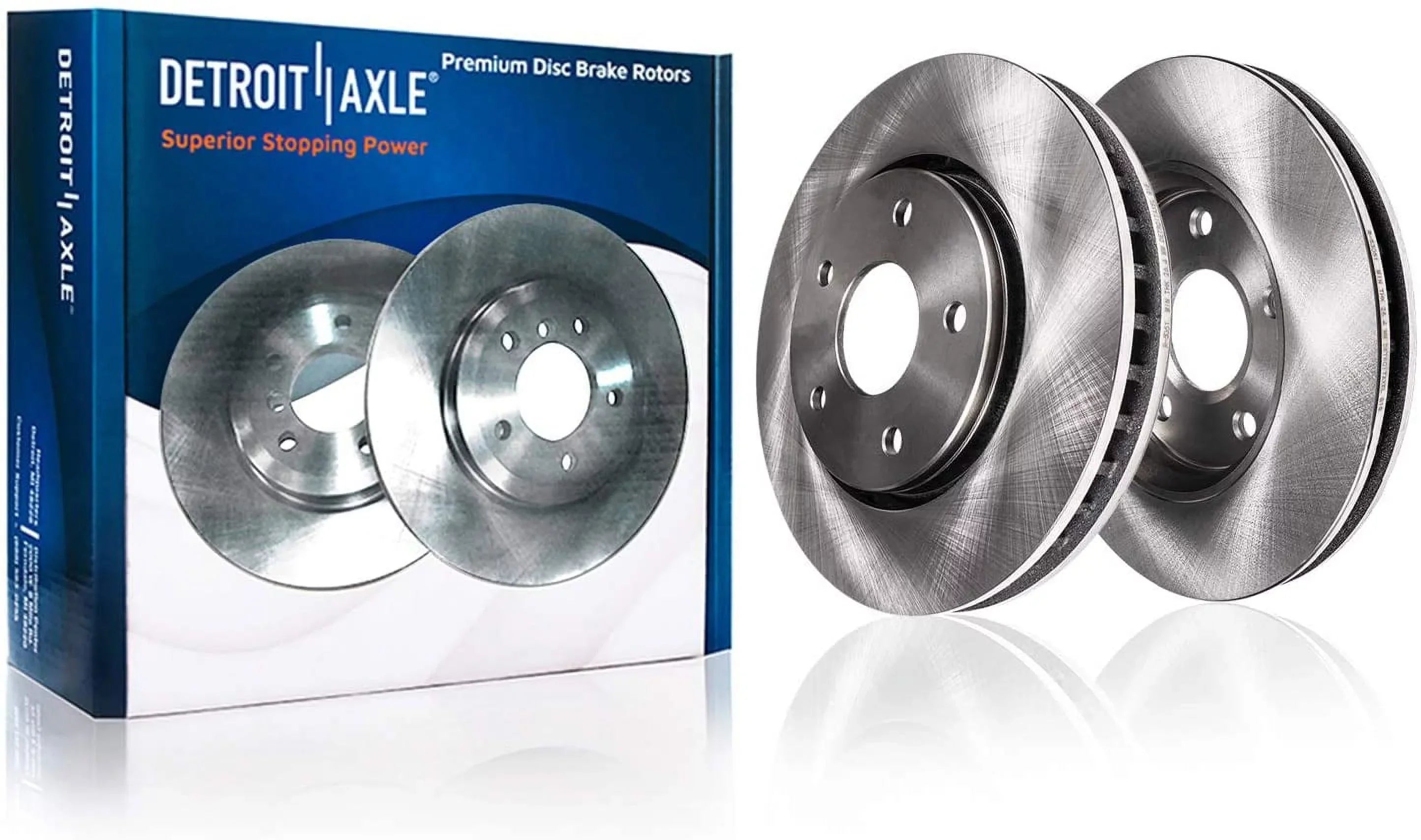 Detroit Axle - Front Brake Kit for 02-05 Dodge Ram 1500, 05-06 Durango, 13.23'' Disc Brake Rotors Brake Calipers Ceramic Brake Pads 2002 2003 2004 2005 2006 Replacement