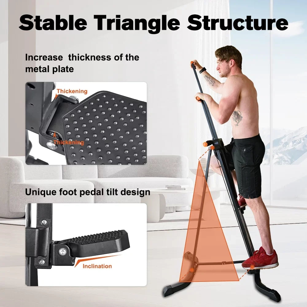 Relife Sports Vertical Climber Exercise Machine for Home Gym with LCD Display 5 Levels Adjustable
