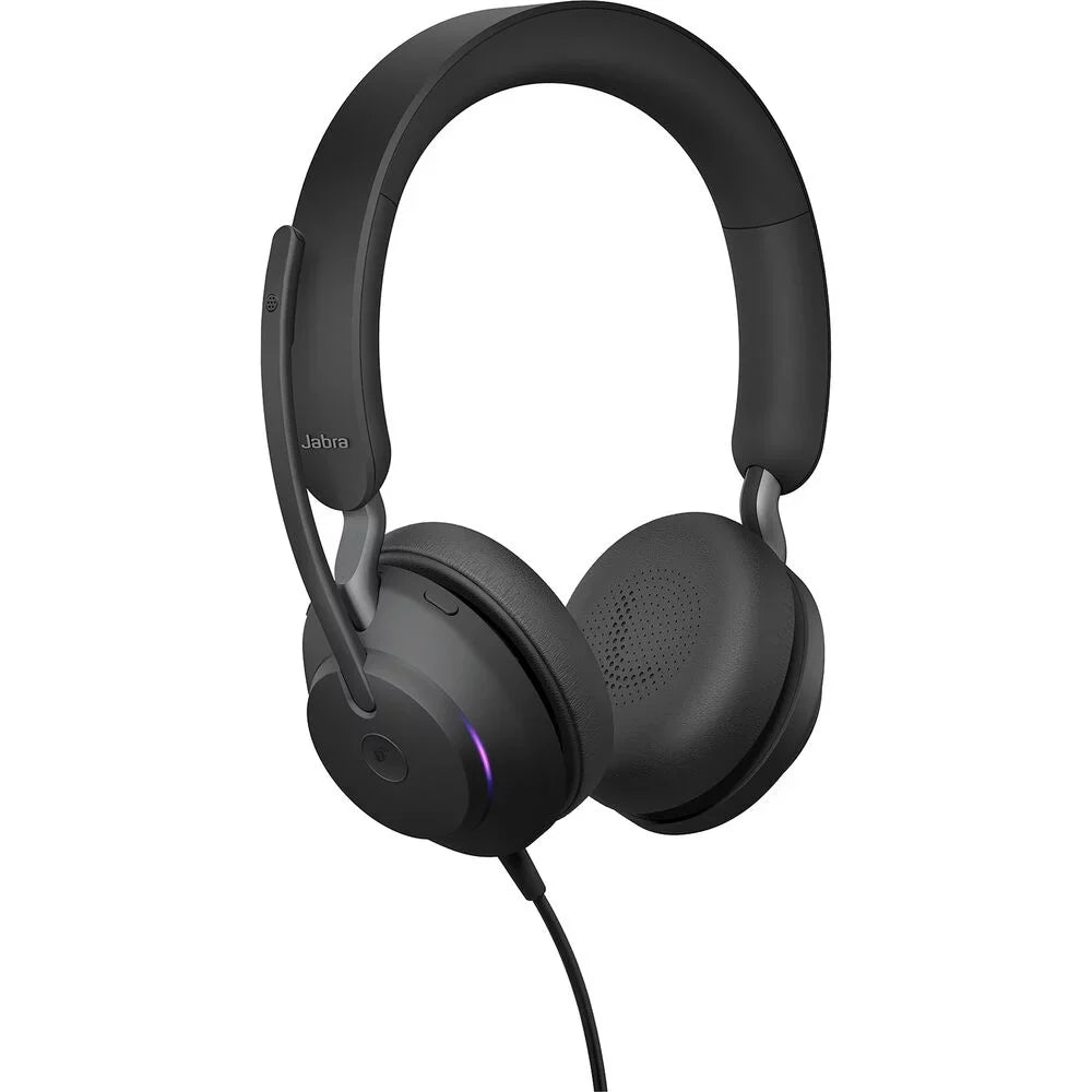 Jabra Evolve2 40 UC Wired Headphones, USB-C, Stereo, Black - Telework Headset for Calls and Music, Enhanced All-Day Comfort, Passive Noise Cancelling Headphones, UC-Optimized with USB-C - (Open Box)