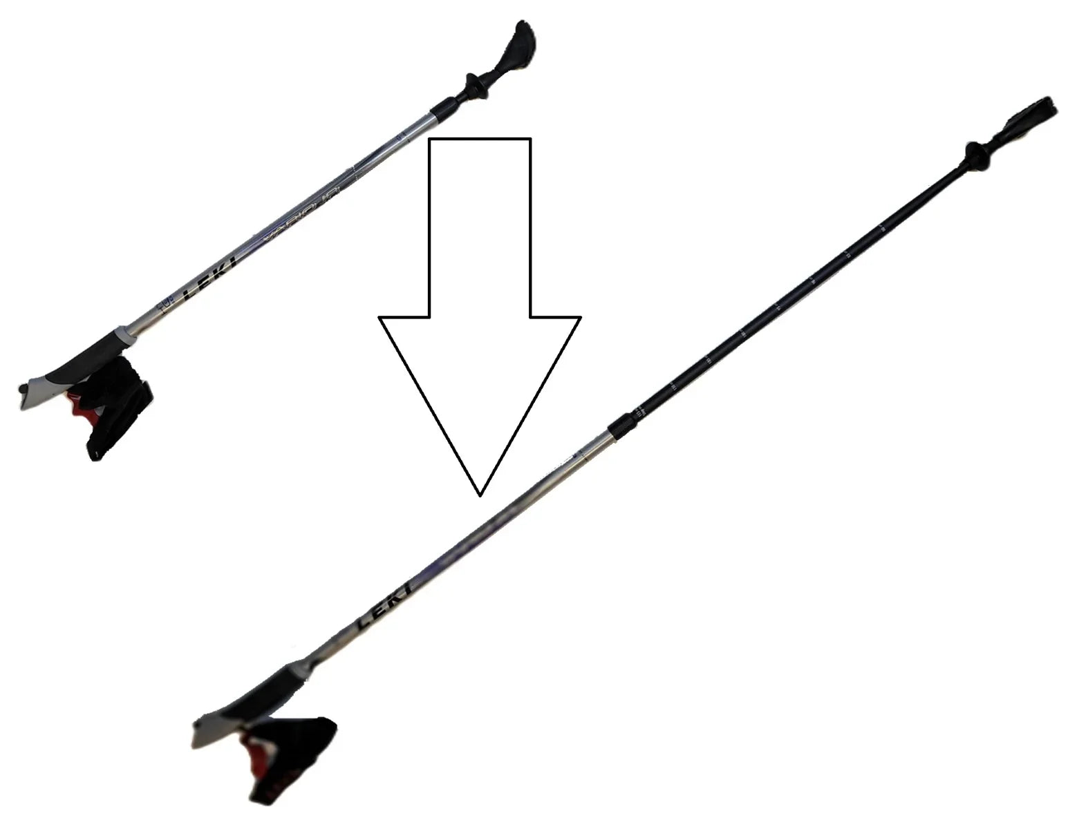 LEKI Nordic Walking Vario Junior HTS 5.5 Series with Adjustable Length
