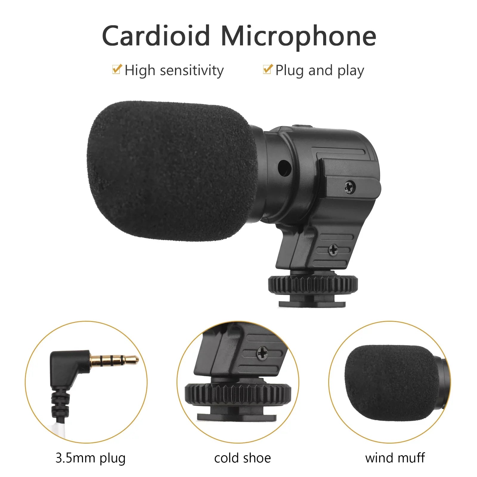 53-Inch Vlogging Kit with Tripod - Includes LED Light, Microphone, Smartphone Clip, and Remote Control for Video Recording, Microfilm Production, and Live Streaming