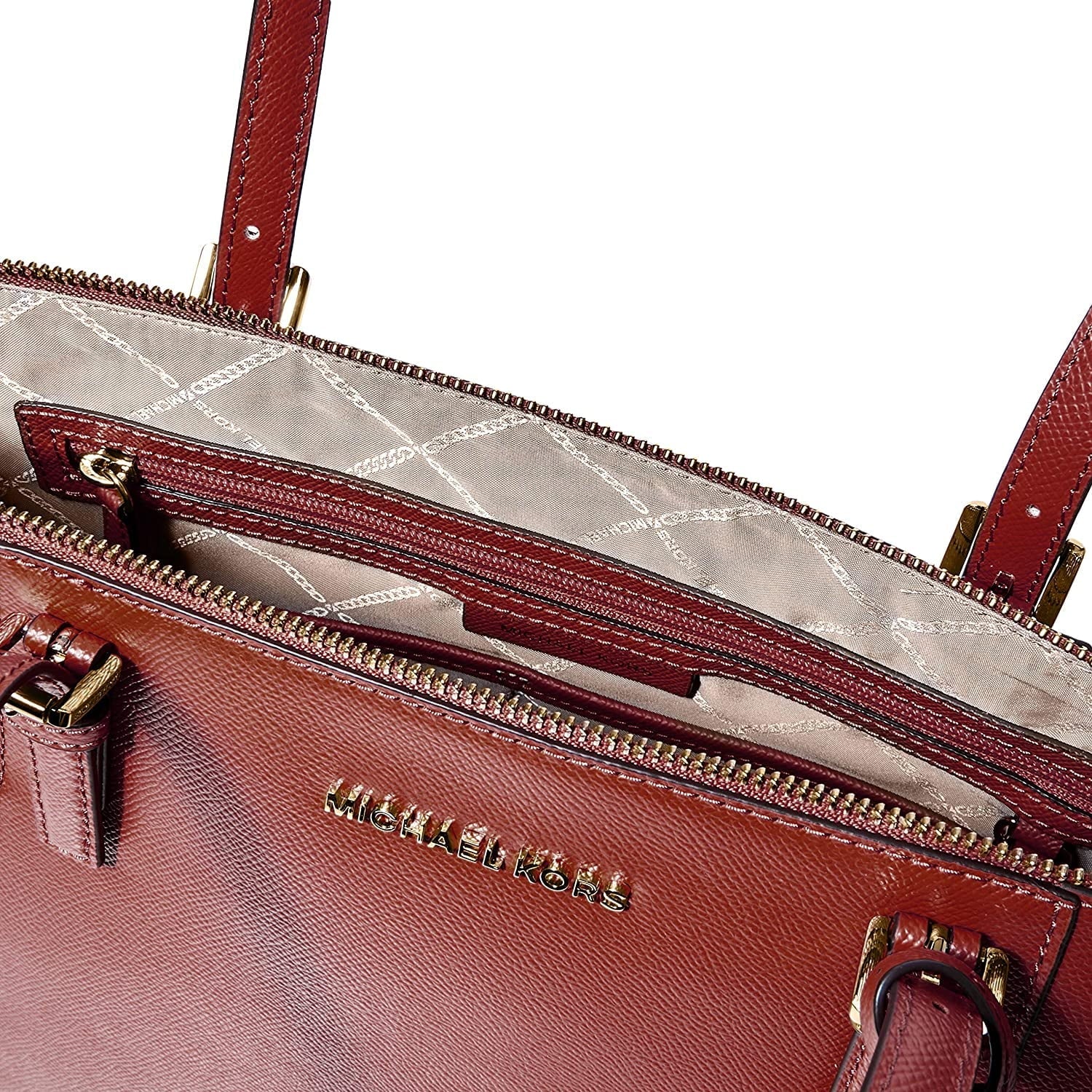 MICHAEL Michael Kors Womens Jet Set Top-Zip Tote (Brandy) 30F2GTTT8L-626
