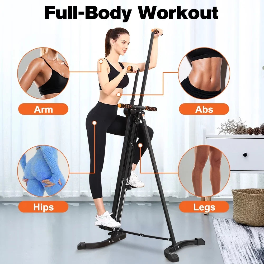 Relife Sports Vertical Climber Exercise Machine for Home Gym with LCD Display 5 Levels Adjustable