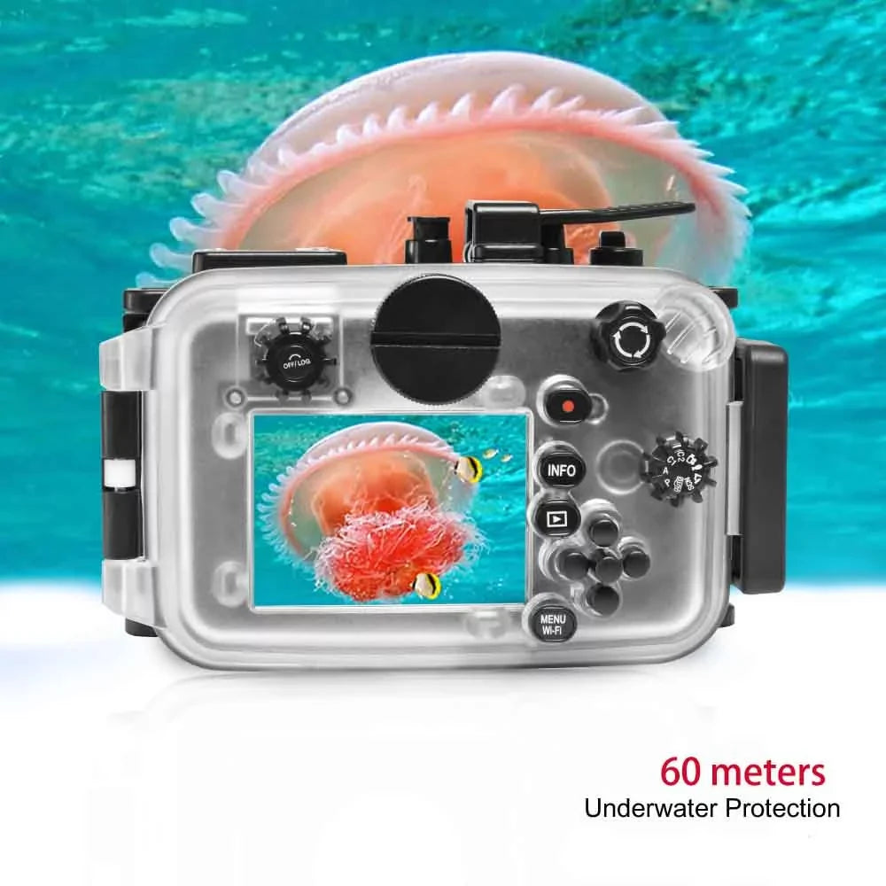 Sea frogs Underwater Camera Housing, Waterproof Diving Case for Olympus TG-6, 60m/195ft Protection