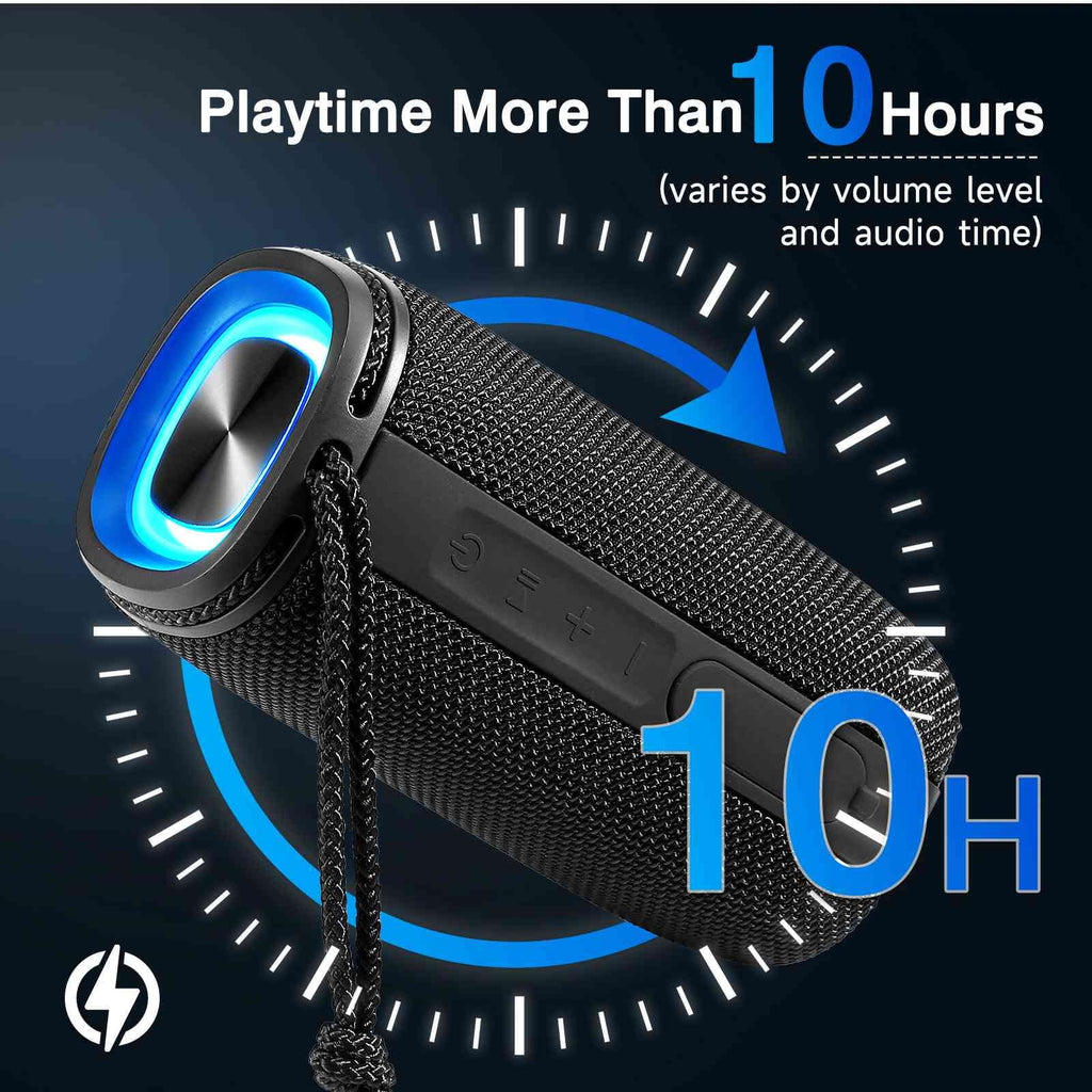 UrbanX X808 Bluetooth Speaker, IPX5 Waterproof Speakers 360° HD Surround Sound with Punchy Bass, True Wireless Pairing, BT5.3, Portable Speaker for LG W41+ - Black